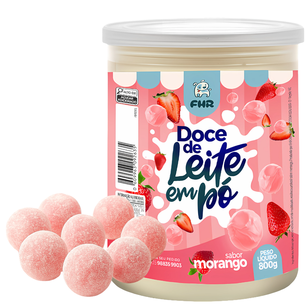 Doce de leite em pó Sabor Morango
